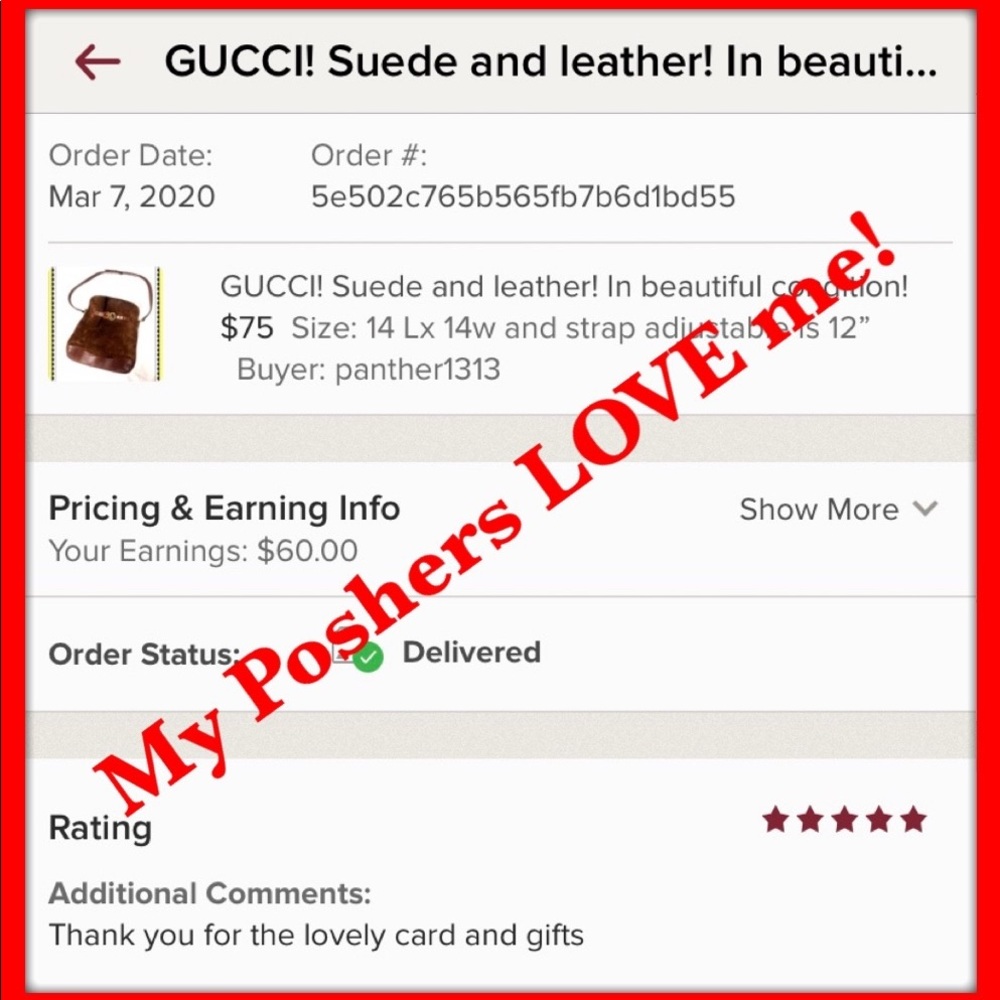 MY POSHERS LOVE ME!